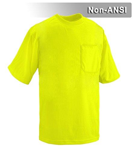 Firstahl Style 203 Hi Vis Shirt | Short-Sleeve Safety Shirt with Pocket | Non-ANSI | Lightweight Birdseye Moisture Wicking Shirt for Men &amp; Women