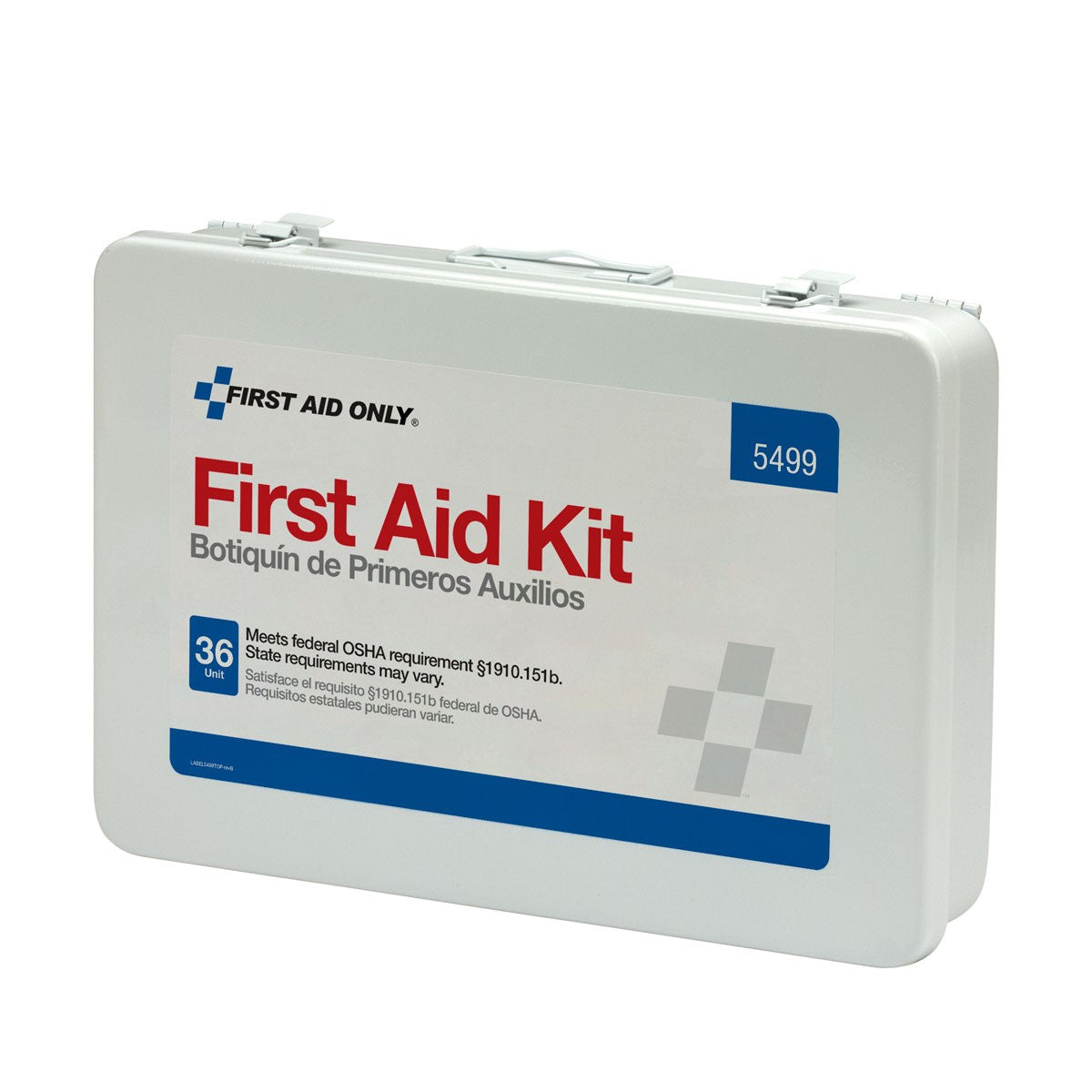 36 Unit First Aid Kit With BBP And CPR, Metal Case - W-5499