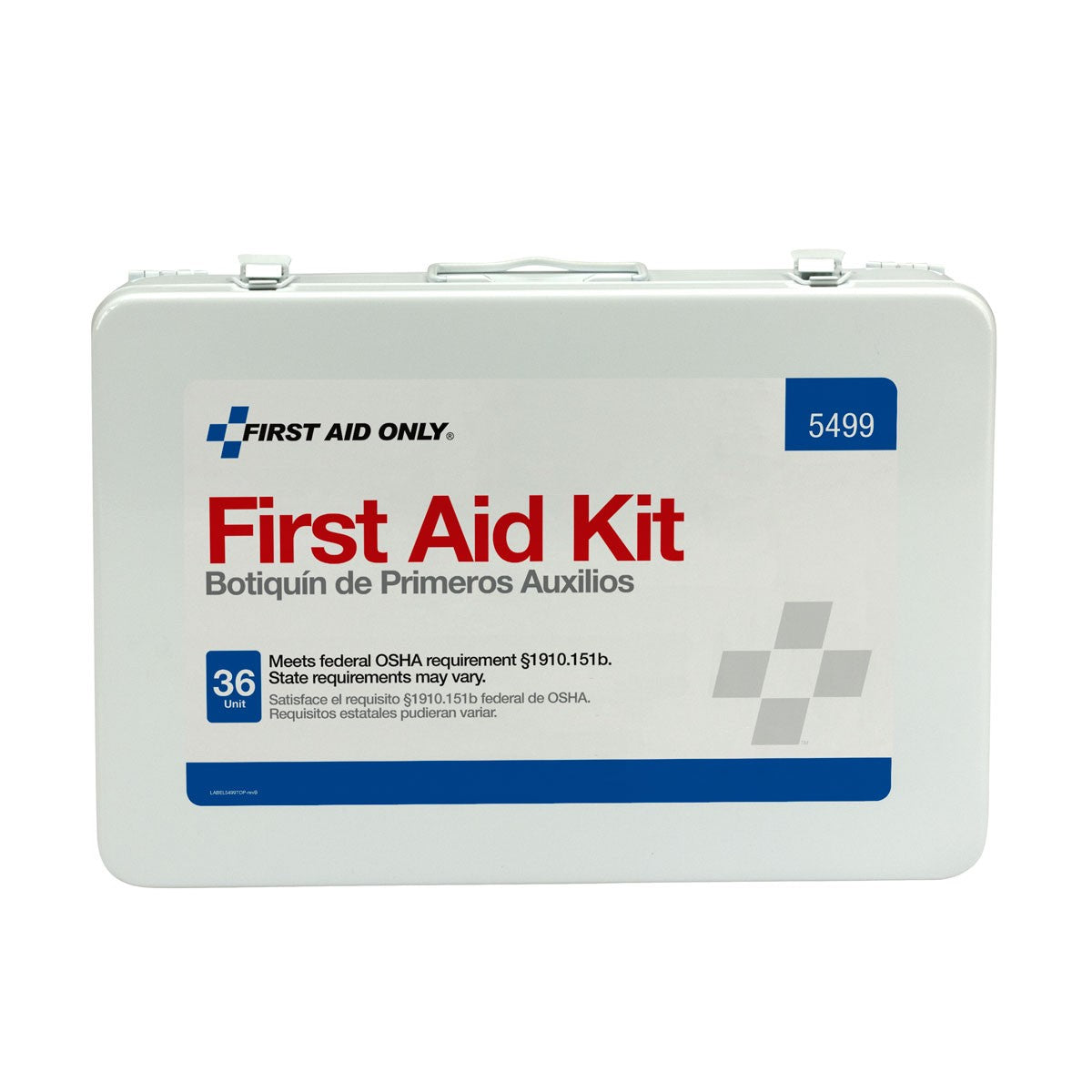36 Unit First Aid Kit With BBP And CPR, Metal Case - W-5499