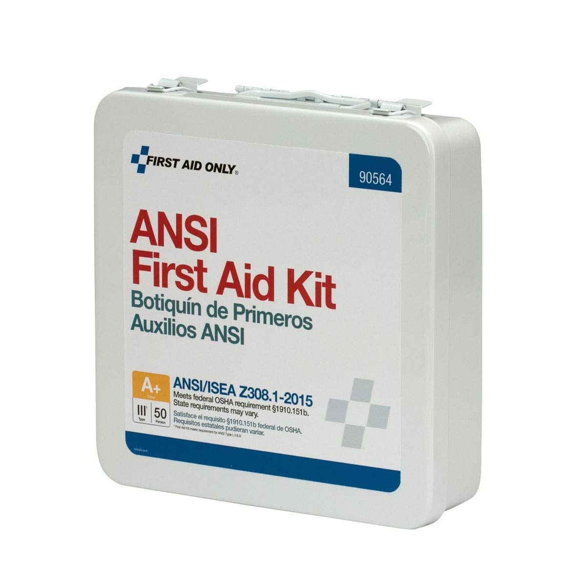 50 Person Bulk Metal First Aid Kit, ANSI Compliant - W-90564