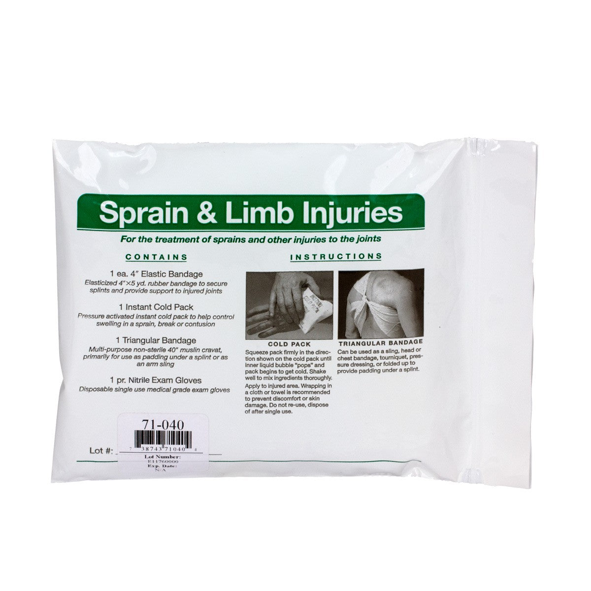 5 Piece First Aid Triage Pack - Sprain Treatment - W-71-040