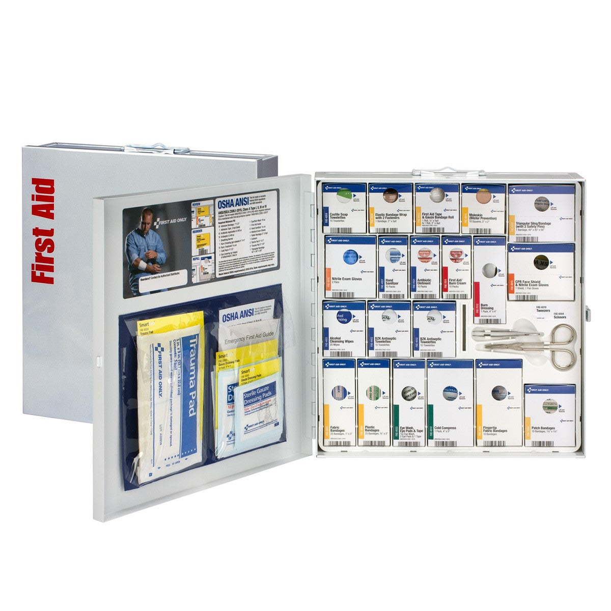 50 Person Large Metal SmartCompliance First Aid Cabinet Without Medications - W-746004