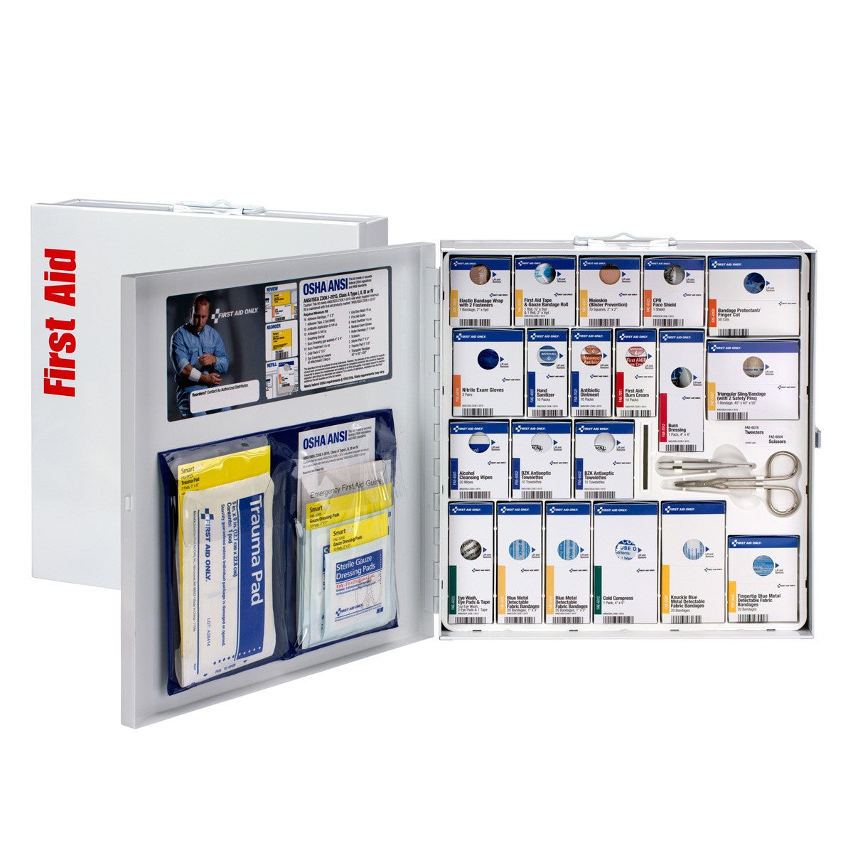 50 Person Large Metal SmartCompliance Food Service First Aid Cabinet Without Medications - W-746006