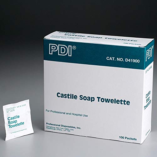Castile Soap Wipes, 100/box - Emergency Kit Trauma Kit First Aid Cabinet Refill