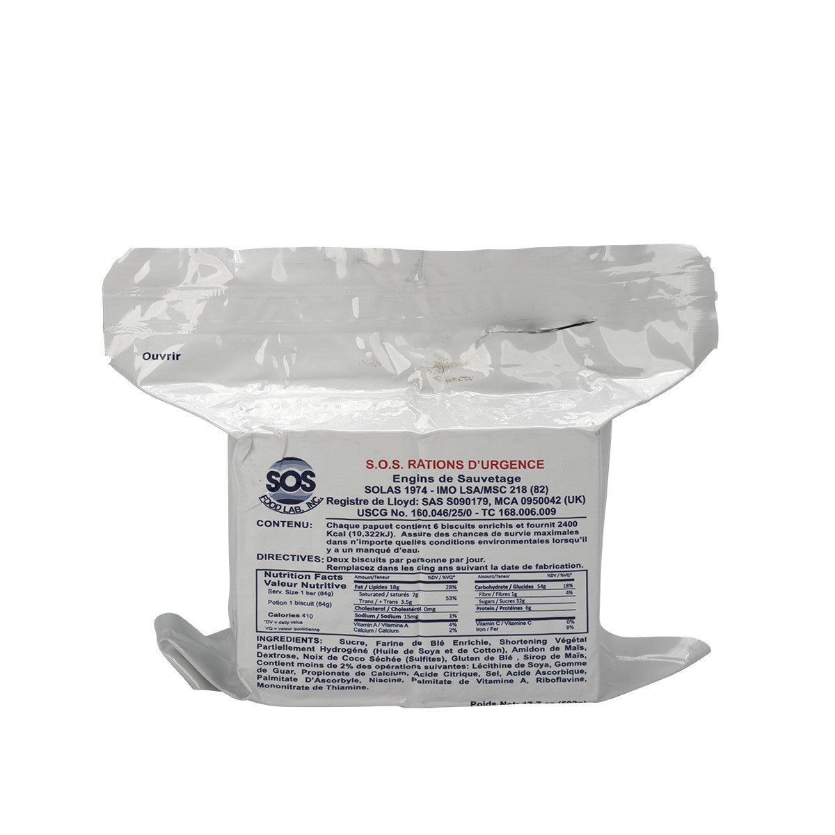 Emergency Food Ration Pack, 2400 Calories - W-805958