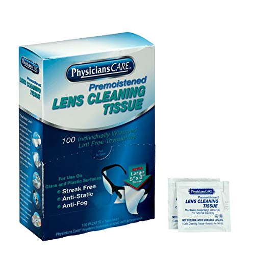 Lens Cleaning Wipes, 100/box | Premoistened Lens Cleaning Tissues, 100 Packet Box