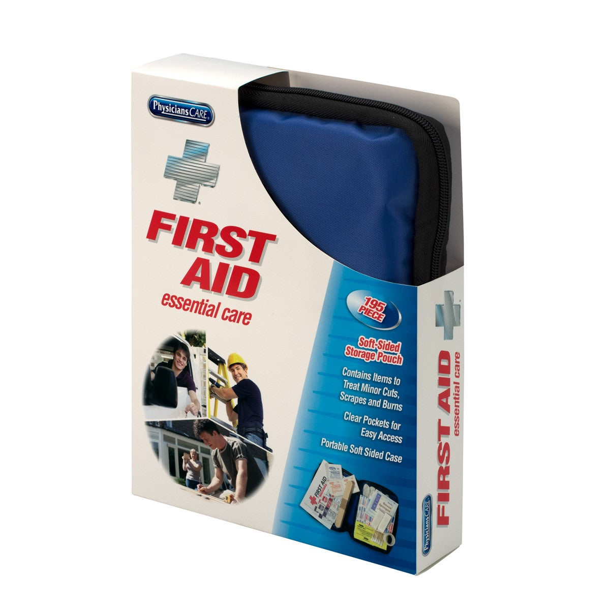 First Aid Essential Care Soft Sided First Aid Kit, 195 Pieces - BS-FAK-90167-1-FM