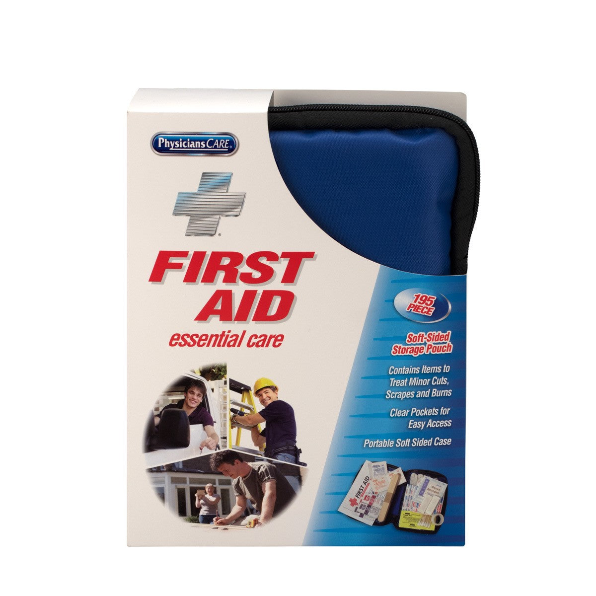 First Aid Essential Care Soft Sided First Aid Kit, 195 Pieces - BS-FAK-90167-1-FM