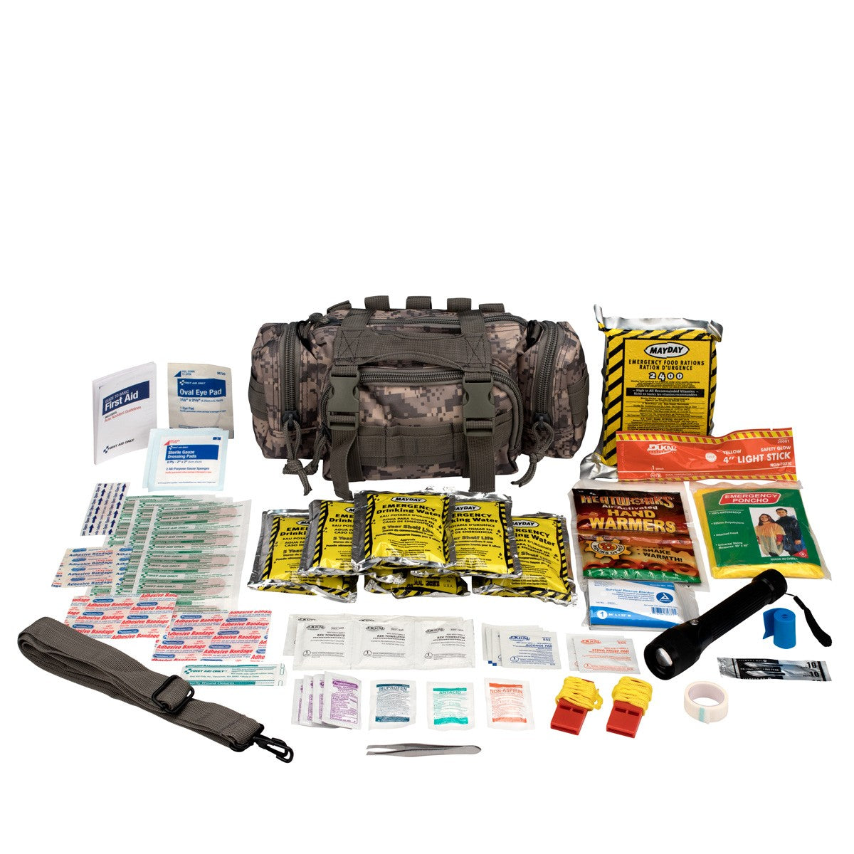 Camillus First Aid 3 Day Survival Kit With Emergency Food And Water, Black (73 Piece Kit) - BS-FAK-90453-1-FM