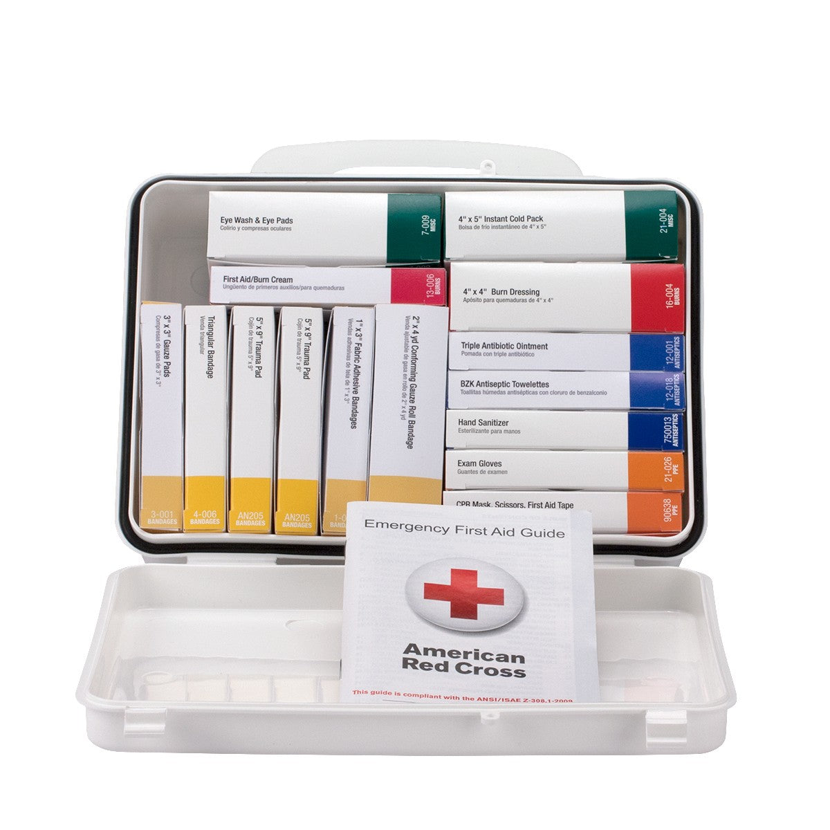 25 Person Unitized Plastic First Aid Kit, ANSI Compliant - W-90569