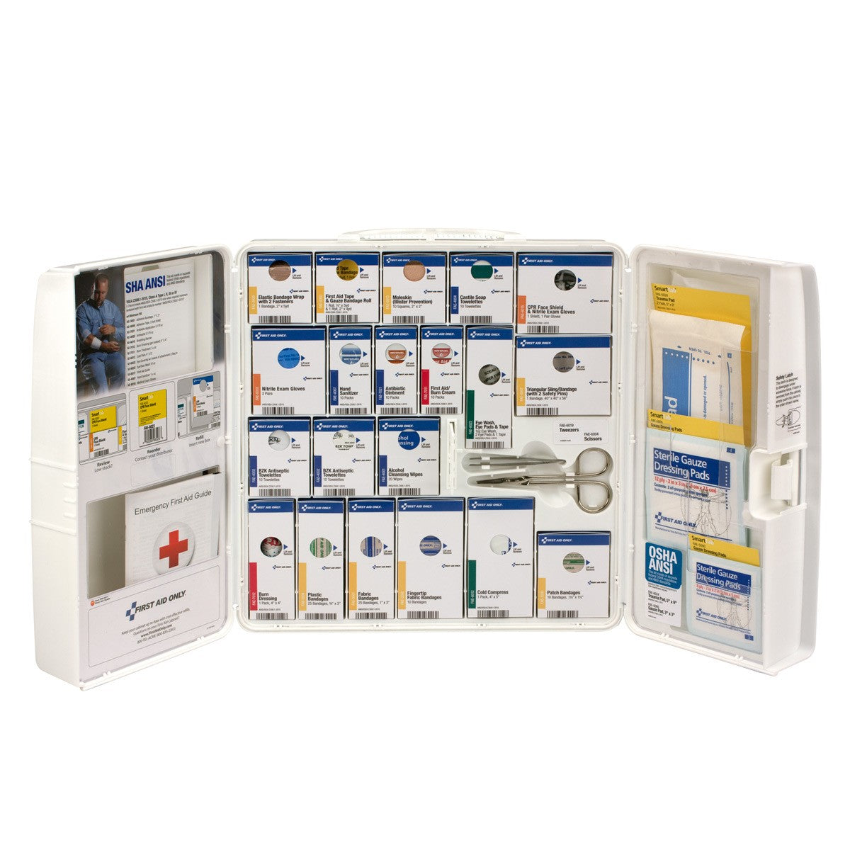 50 Person Large Plastic SmartCompliance First Aid Cabinet Without Medications - W-90580