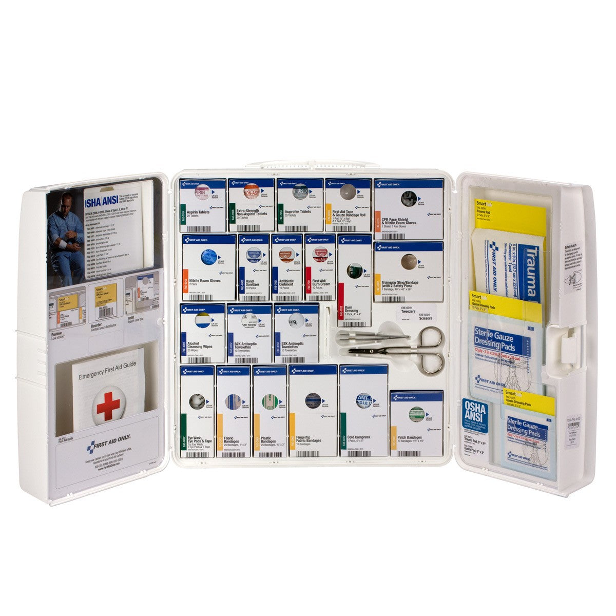 50 Person Large Plastic SmartCompliance First Aid Cabinet With Medications - W-90608
