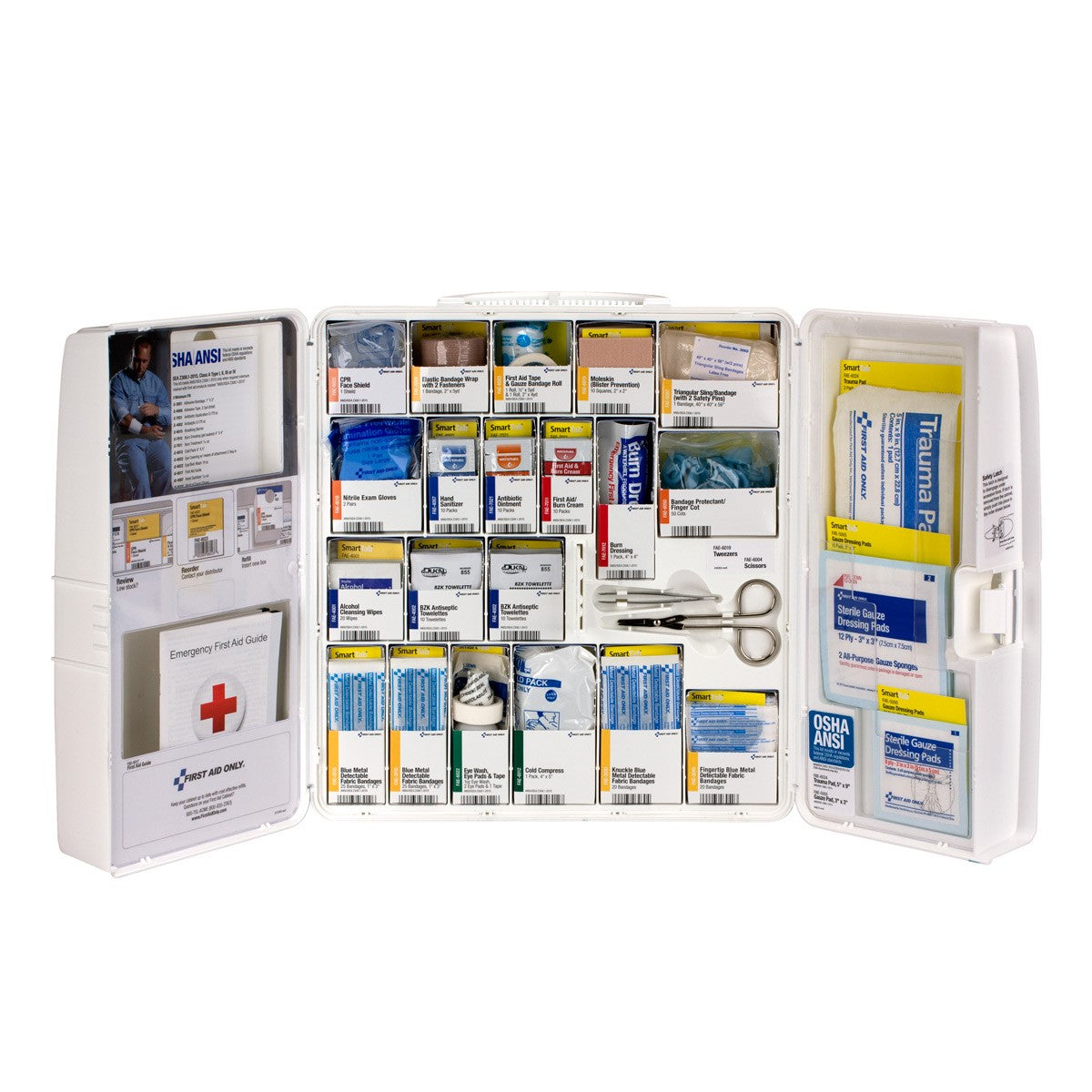 50 Person Large Plastic SmartCompliance First Aid Food Service Cabinet With Medications - W-90659