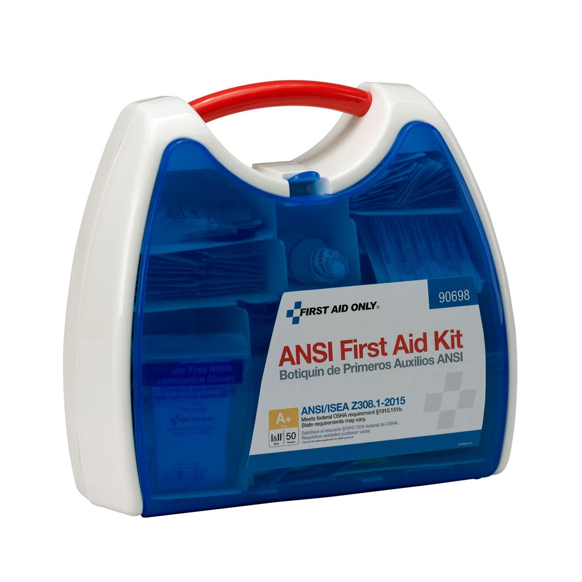 50 Person ReadyCare ANSI A+ Compliant Large First Aid Kit, Plastic Case - BS-FAK-90698-1-FM