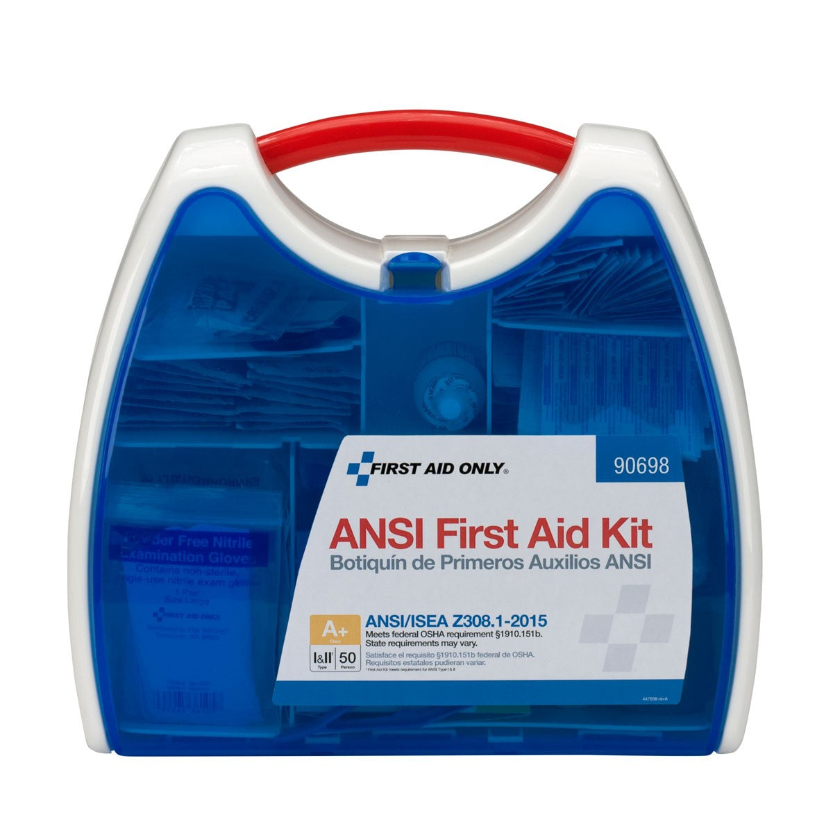 50 Person ReadyCare ANSI A+ Compliant Large First Aid Kit, Plastic Case - BS-FAK-90698-1-FM