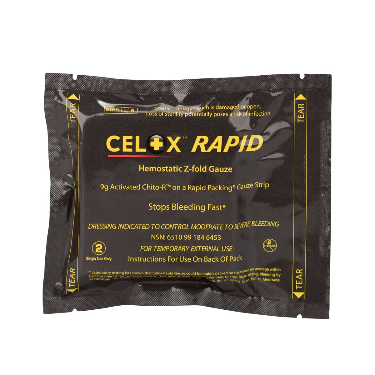 Celox 5&#39; Z Fold Rapid Blood Clotting Gauze - BS-FAK-90775-1-FM