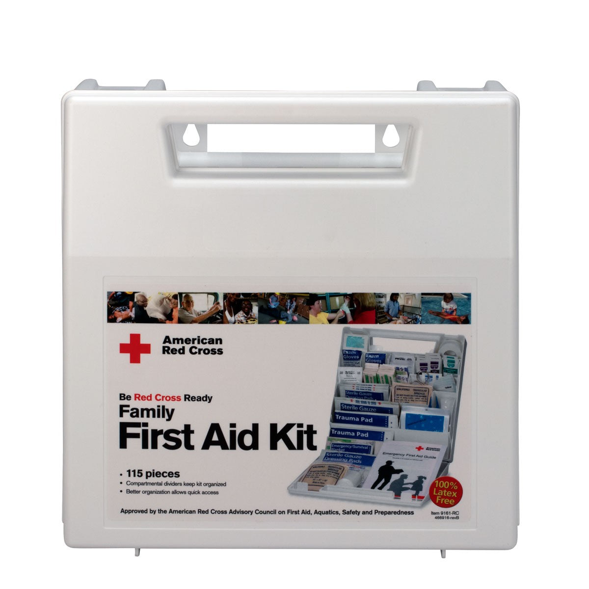 American Red Cross Deluxe Family First Aid Kit, Plastic Case - W-9161-RC
