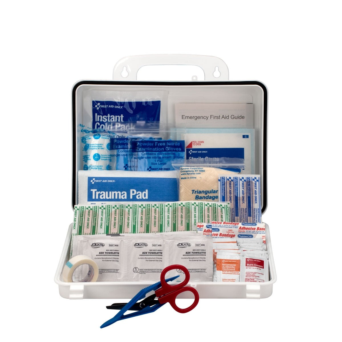 25 Person Contractor First Aid Kit, Plastic Case - W-9301-25P