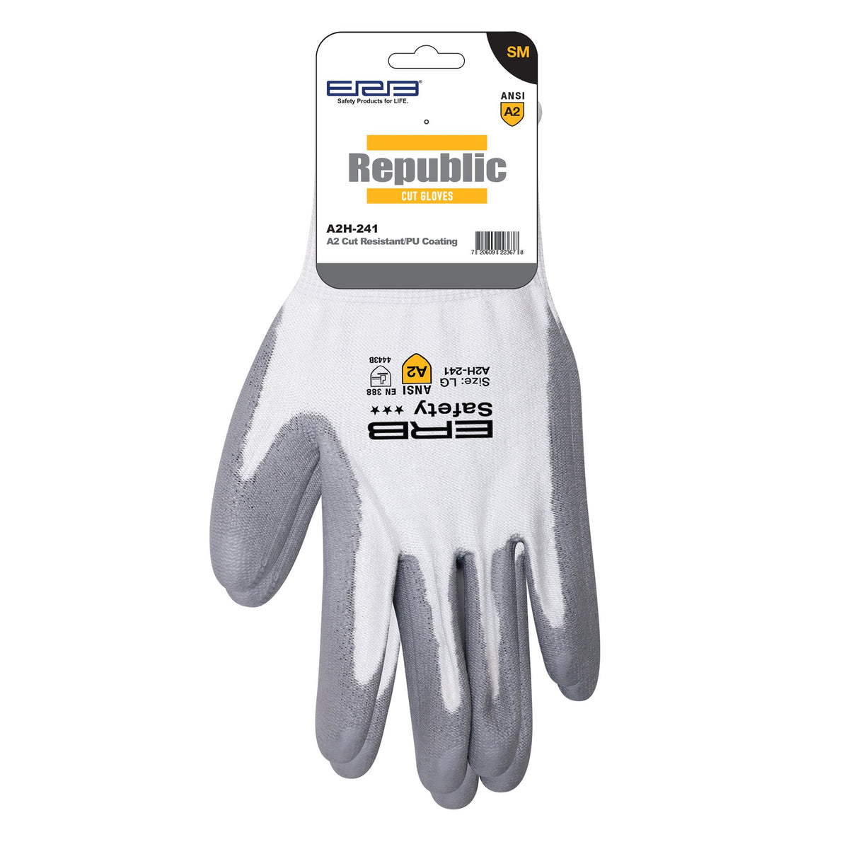 A2H-241 HPPE Cut Glove with PU Coating 12pair