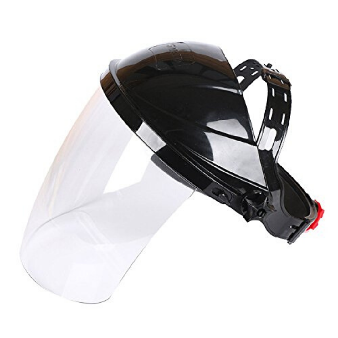 Firstahl Face Shield Plus - Clear Polycarbonate Full Face Shields with Harness Ratchet Adjustment (Black)