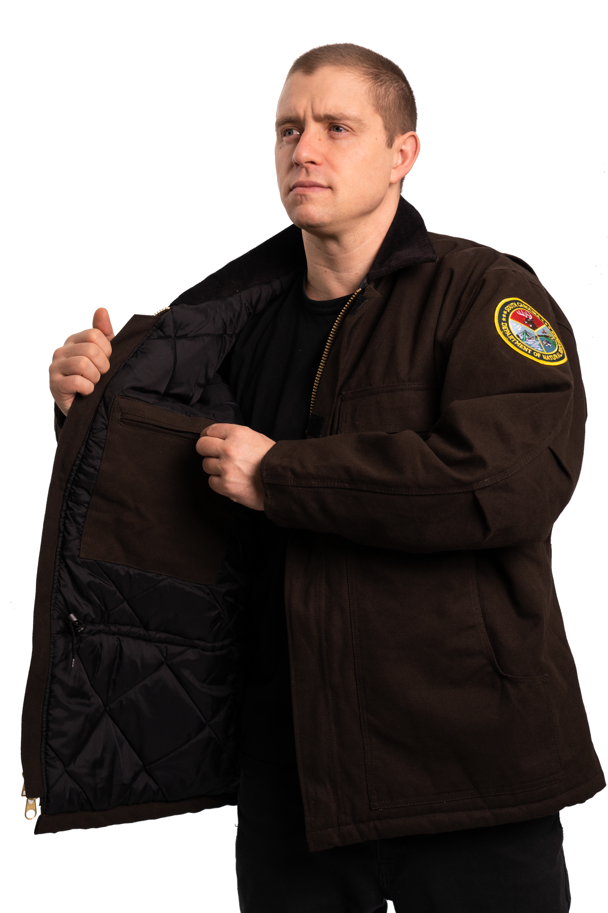 Style 6005 C003 Insulated Arctic Traditional Coat, Quilt Lined Dark Brown
