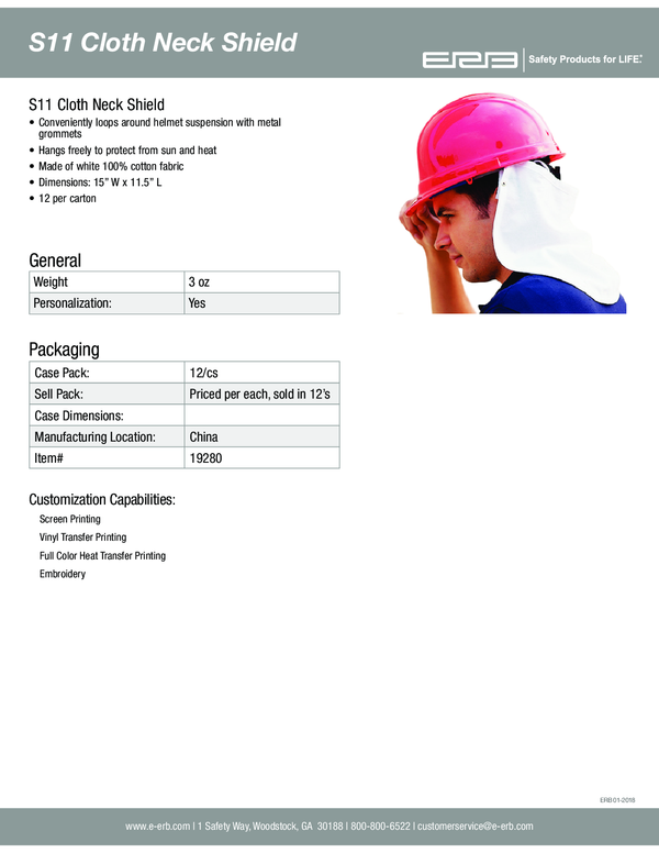 S11 Cloth Neck Shield - BRITE SAFETY