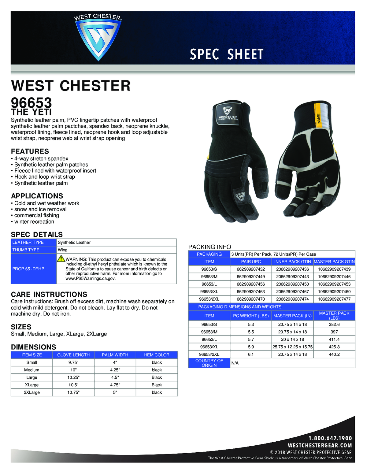 Westchester Premium Coated Thermal Knit Gloves 1PAIR