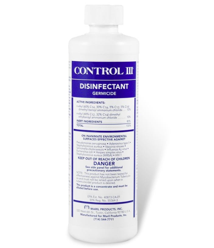 Control III Disinfectant and Germicide 16oz.