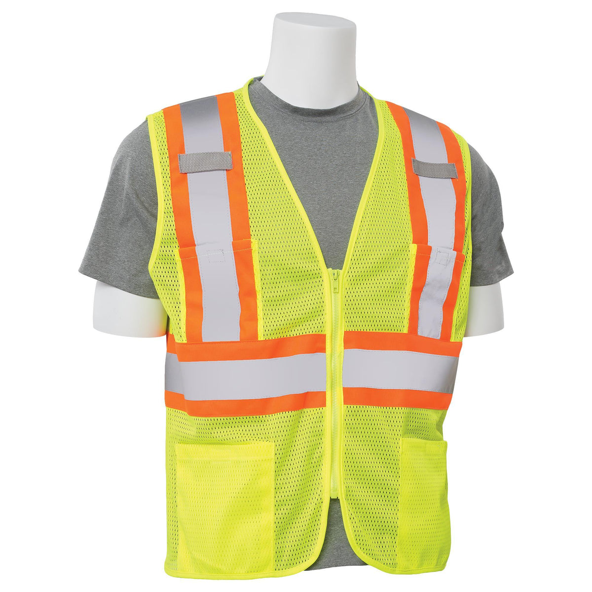 S383P Class 2 Mesh Zipper Safety Vest with Contrasting Tape