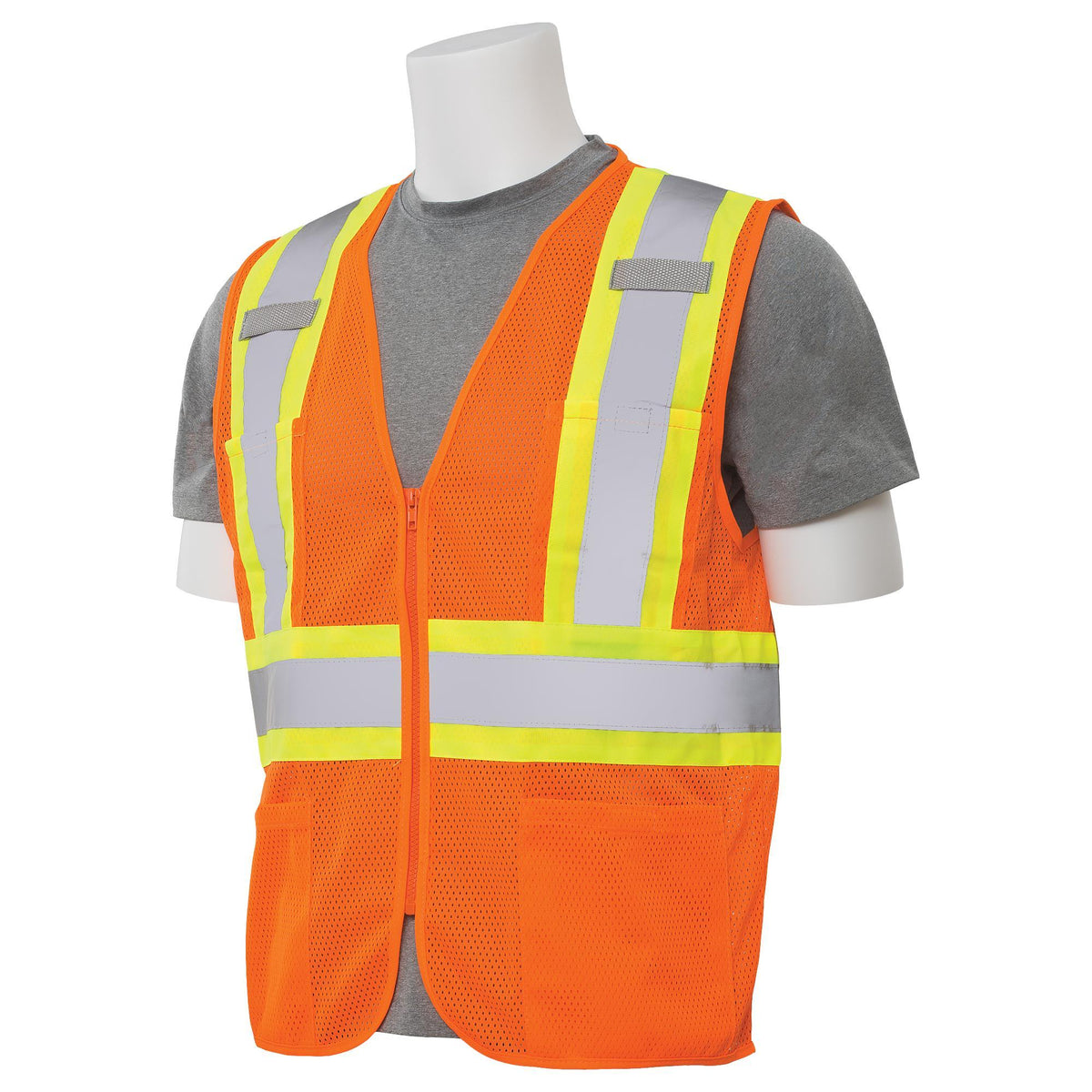 S383P Class 2 Mesh Zipper Safety Vest with Contrasting Tape