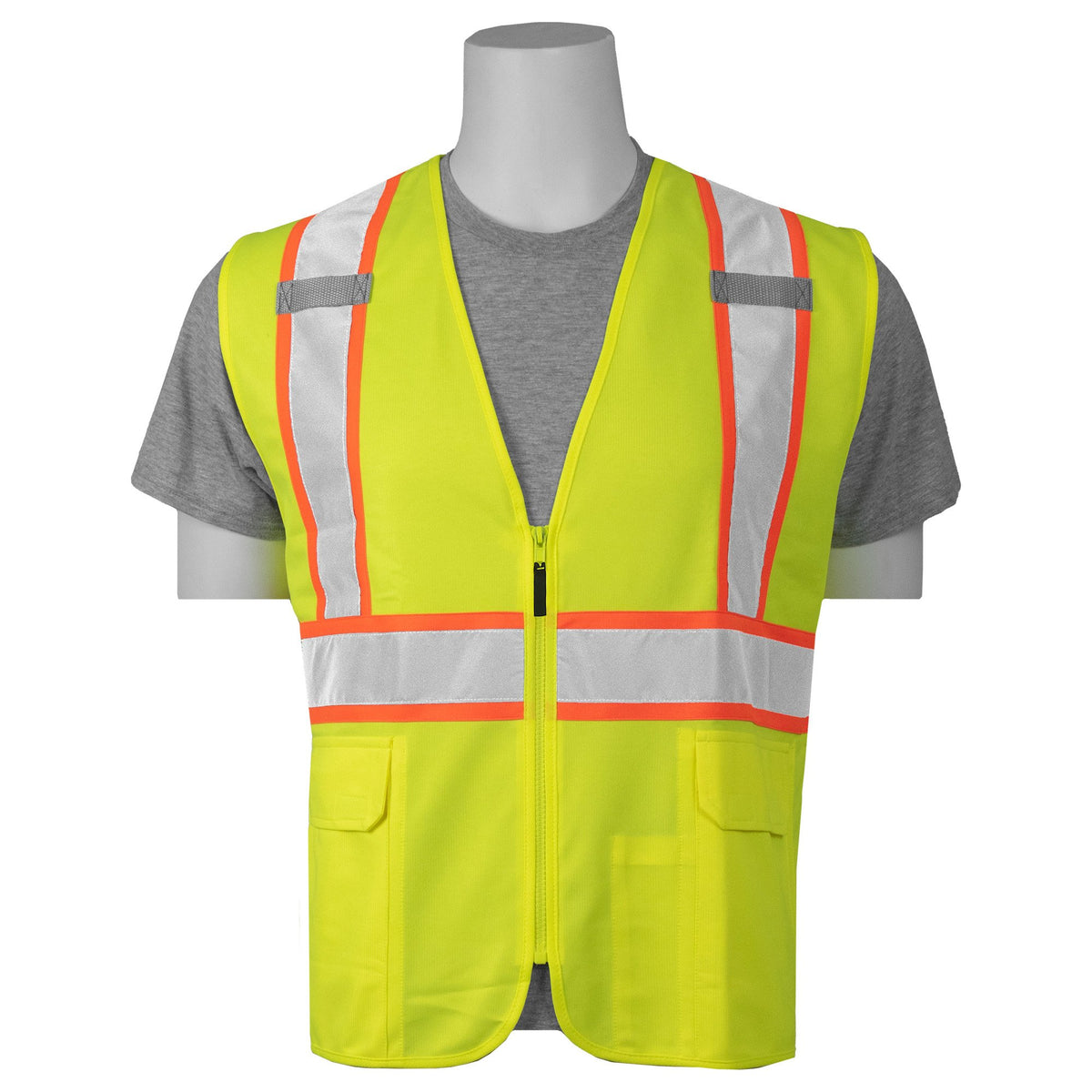 S385SC CL2 Surveyor&#39;s Safety Vest Lime 1PC