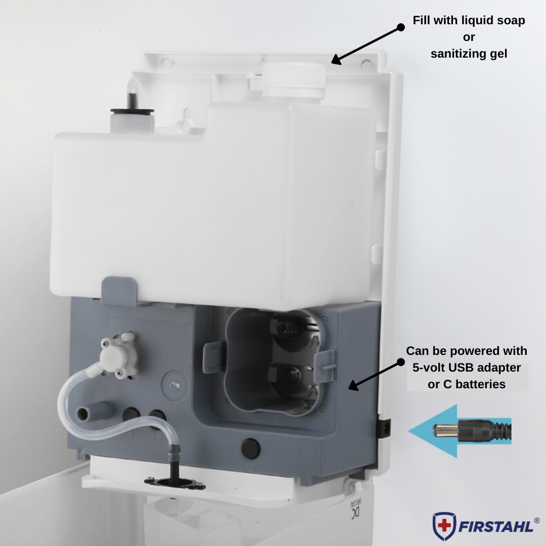 Firstahl Automatic Liquid Soap and Sanitizing Gel Dispenser, 1000ML Capacity
