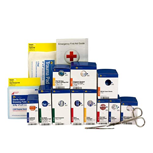 Medium Metal SmartCompliance Food Service First Aid Refill Pack, ANSI A Compliant First Aid Kits for Restaurants