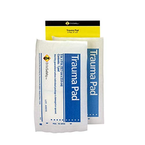 SmartCompliance First Aid Refill 5&quot;X 9&quot; Trauma Pad, 2 Per Bag- Emergency Kit Trauma Kit First Aid Cabinet Refill
