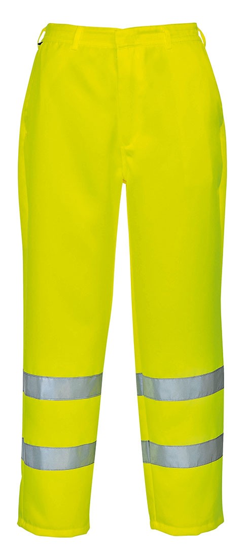 Hi Vis Polycotton Pants for Men -  Waterproof Work Wear - Ansi Class 2, High Visibility
