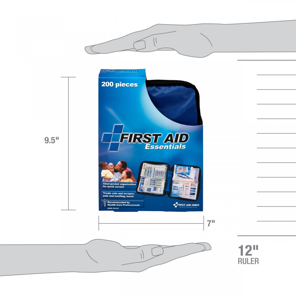 Essentials First Aid Kit, 199 Piece, Fabric Case - W-FAO-432