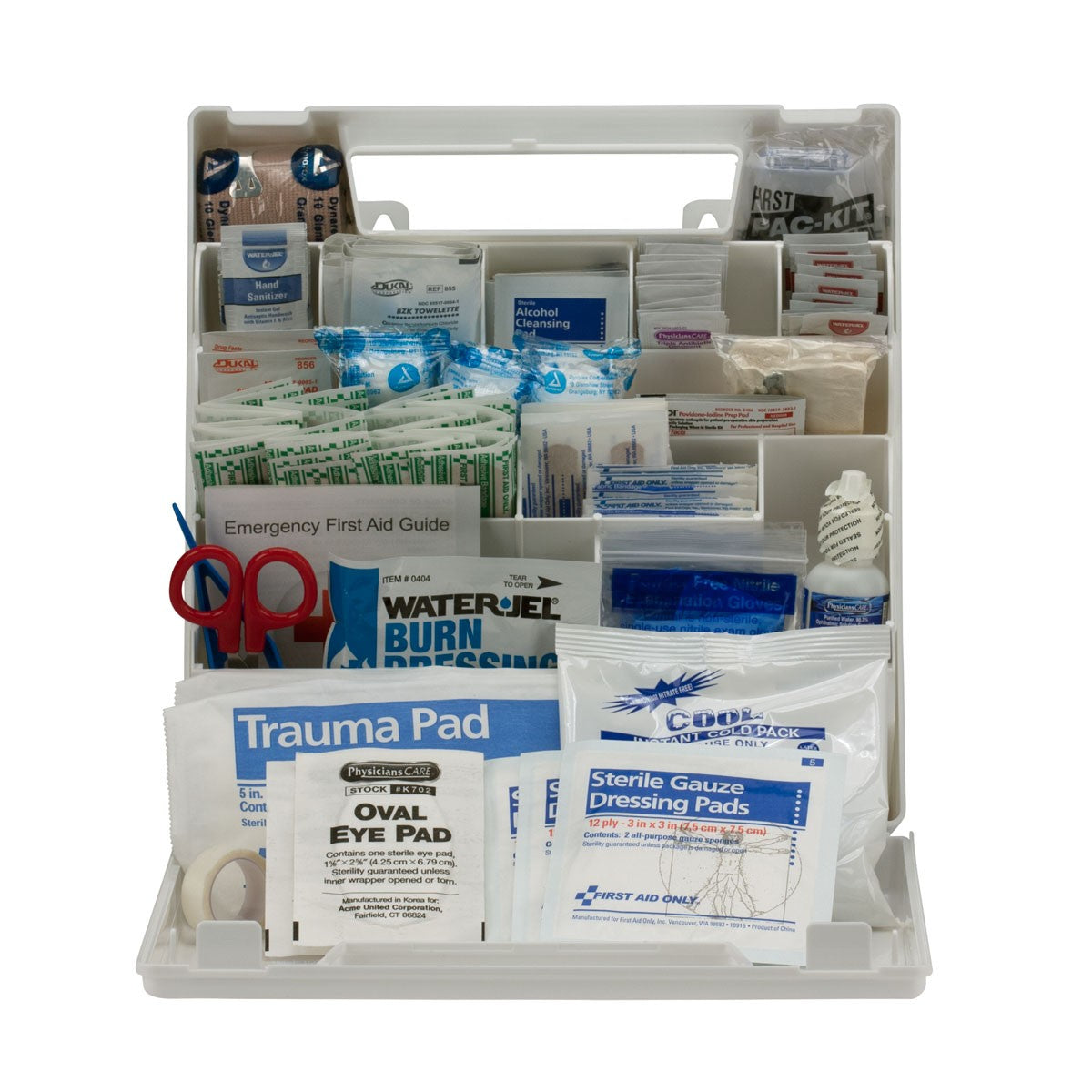 50 Person Bulk Plastic First Aid Kit, ANSI Compliant - W-90639