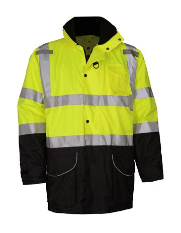 Class 3 7-IN-1 3M™ ScotchliteTM Waterproof All Seasons Jacket | Hi Viz Safety Jackets for Work