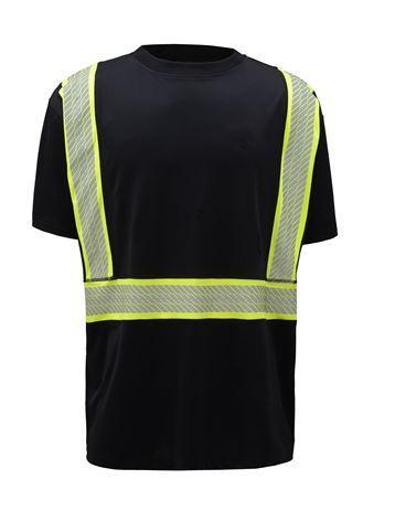 Onyx Two-Tone ANSI Class 2 Compliant  Hi Vis Shirt | Anti-Snag T-Shirt with Segmented Reflective Tape