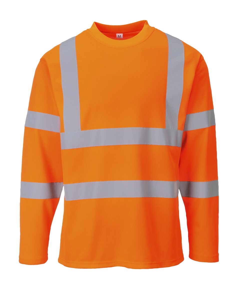 Cotton Comfort Long Sleeved T-shirt - Safety Shirts for Men - High Visibility