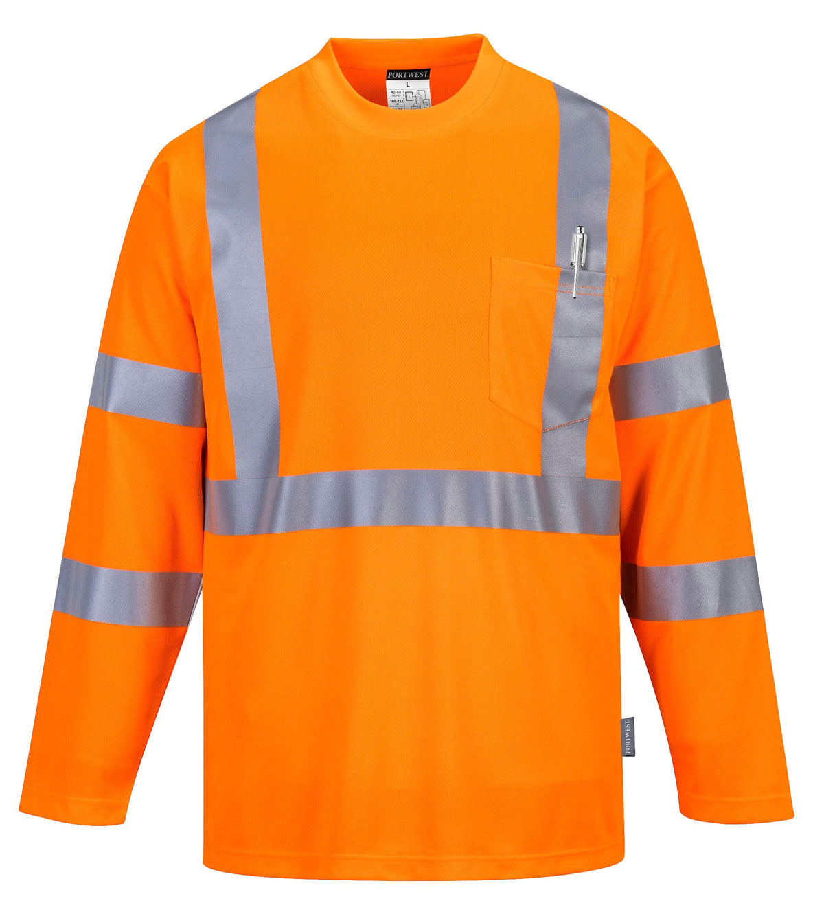Hi-Vis Long Sleeve Pocket T-Shirt - Safety Shirts for Men - High Visibility