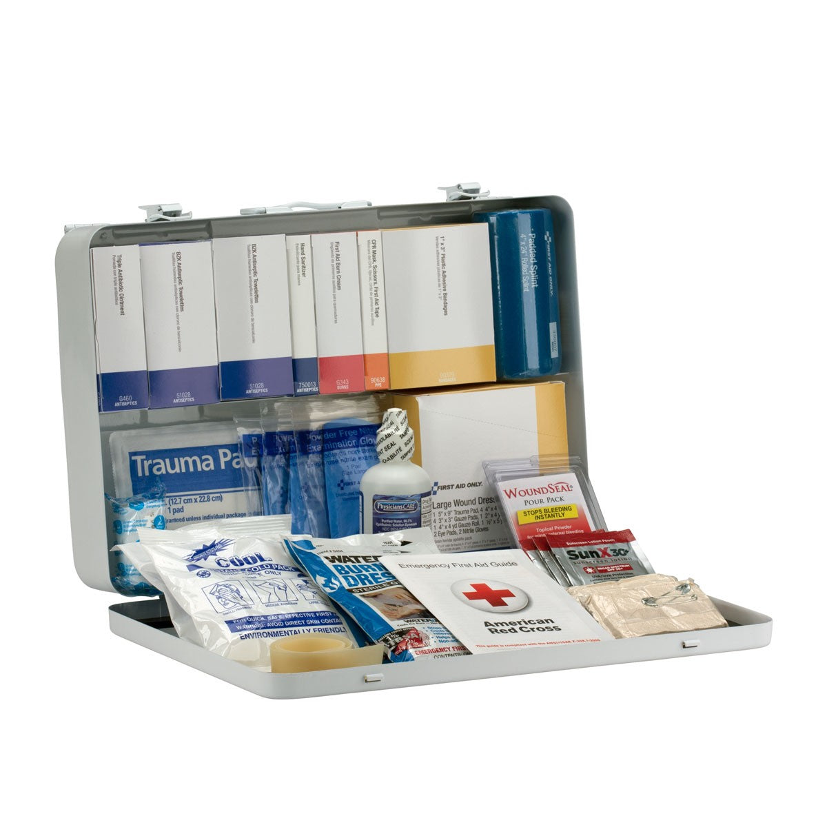 50 Person Contractor ANSI B+ First Aid Kit, Metal Case, Type III - W-90671