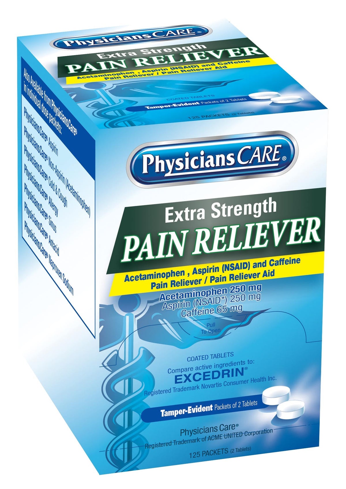 Extra Strength Pain Reliever, 125x2 Per Box - BS-FAK-90317-1-FM