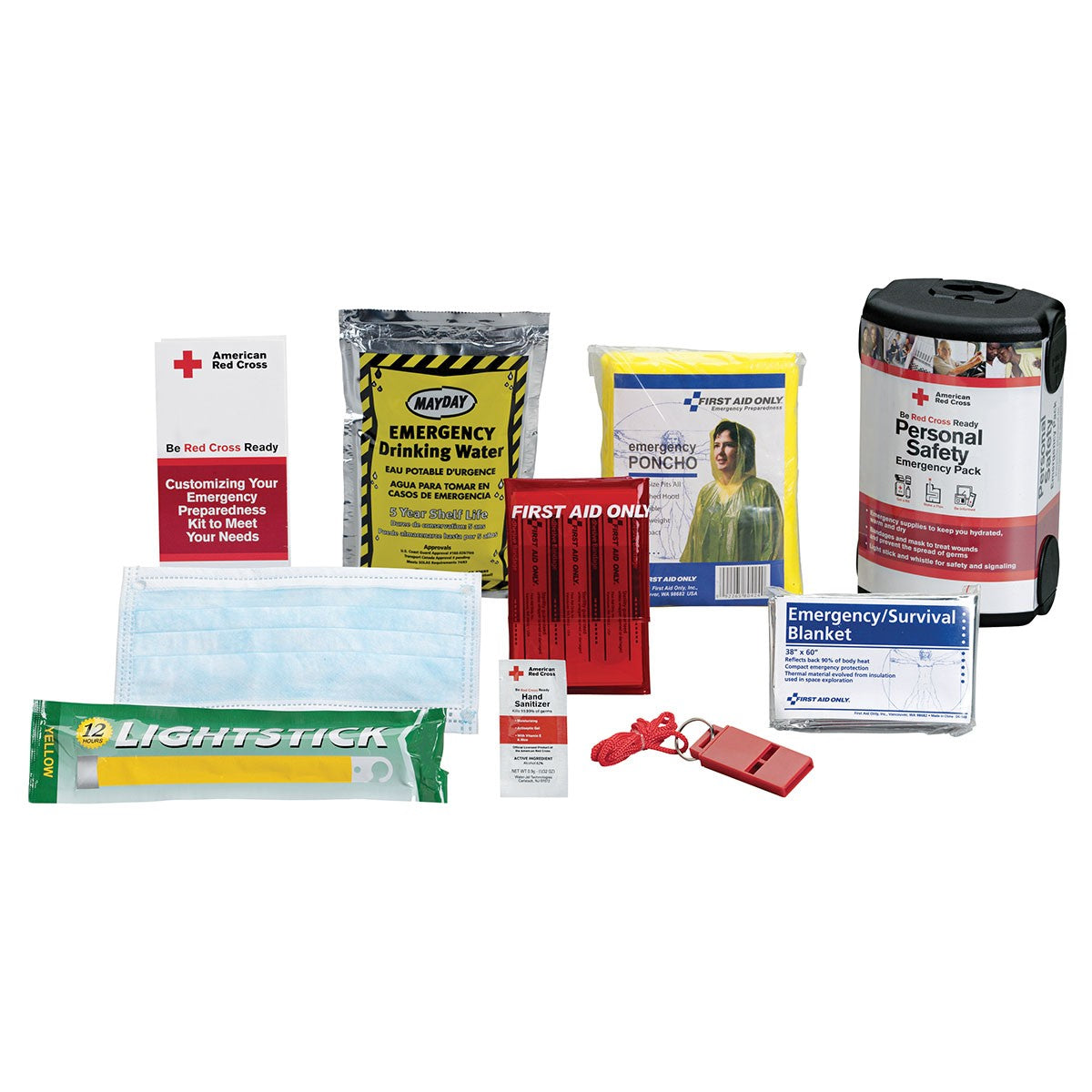 American Red Cross Personal Safety Emergency Pack By First Aid Only - BS-FAK-RC-612-1-FM