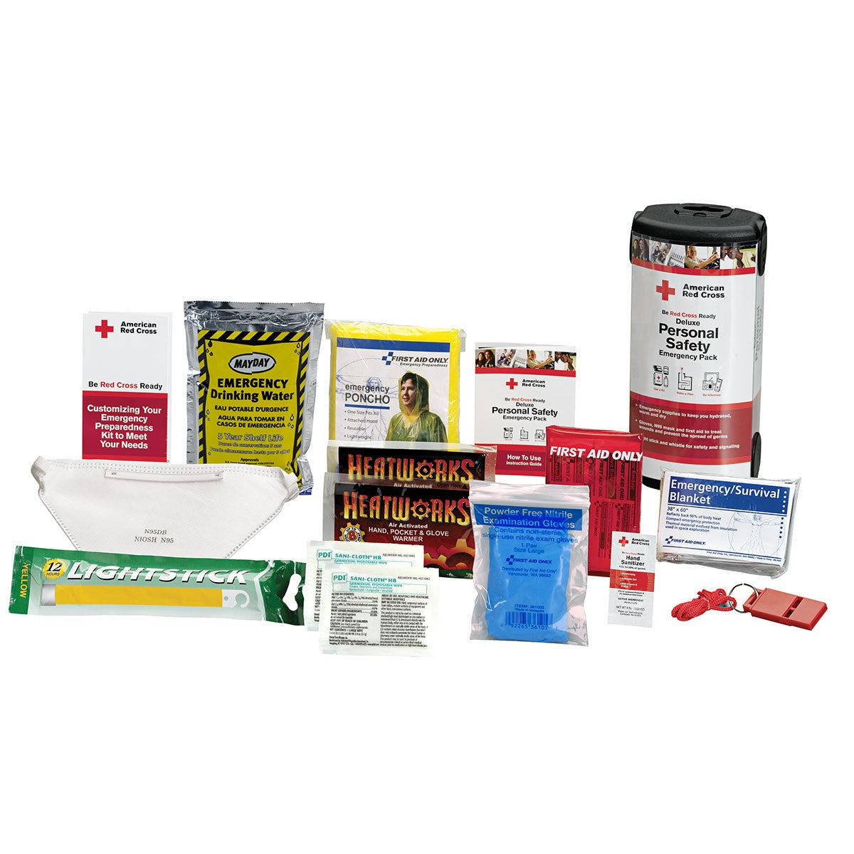 American Red Cross Deluxe Personal Safety Emergency Pack By First Aid Only - BS-FAK-RC-613-1-FM